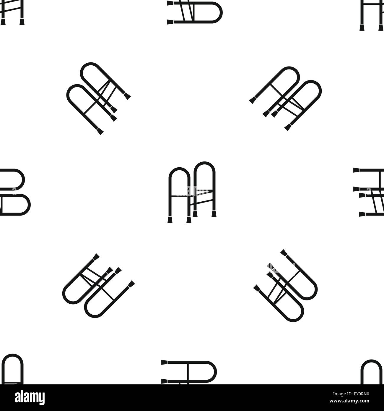 Walker pattern seamless black Stock Vector