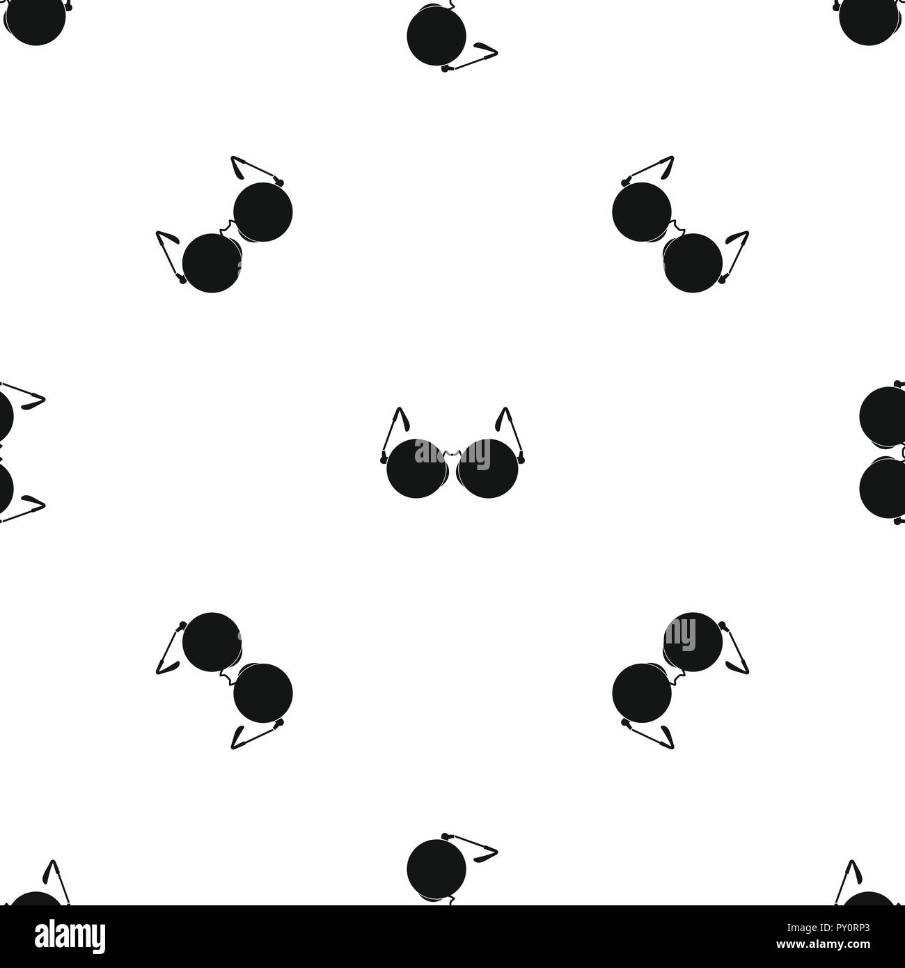 Glasses for blind pattern seamless black Stock Vector