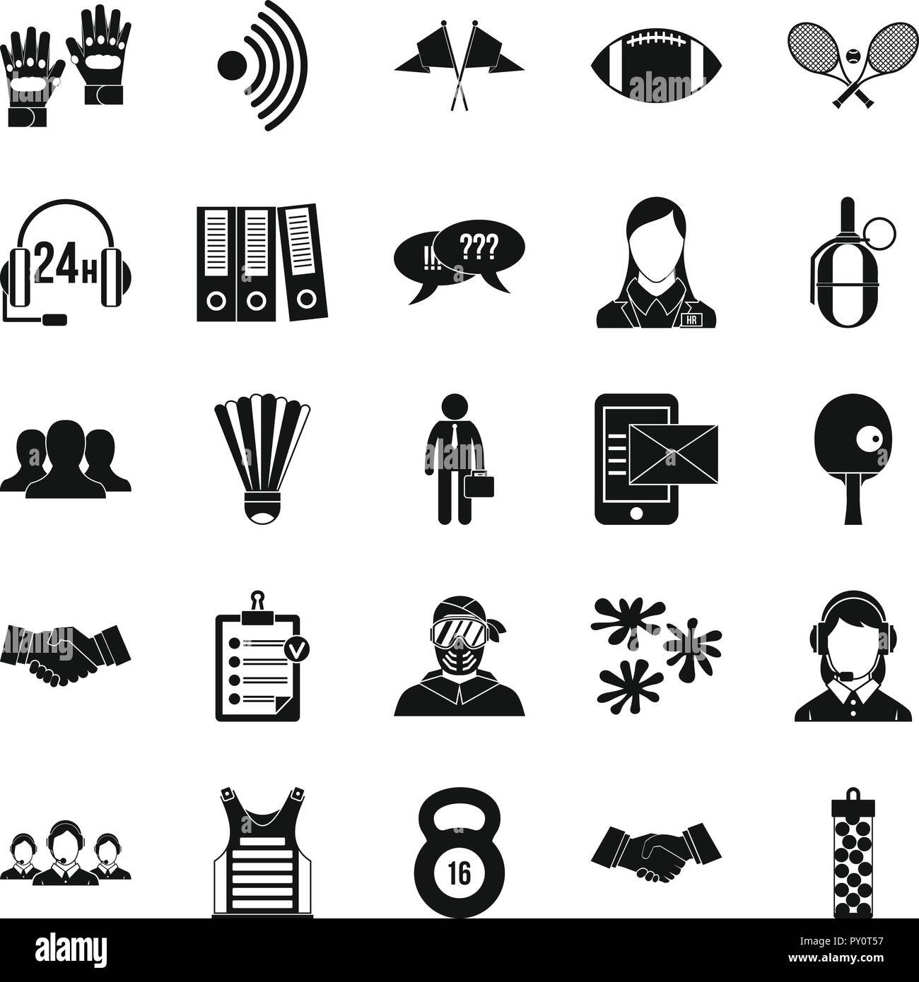 Coach icons set, simple style Stock Vector Image & Art - Alamy