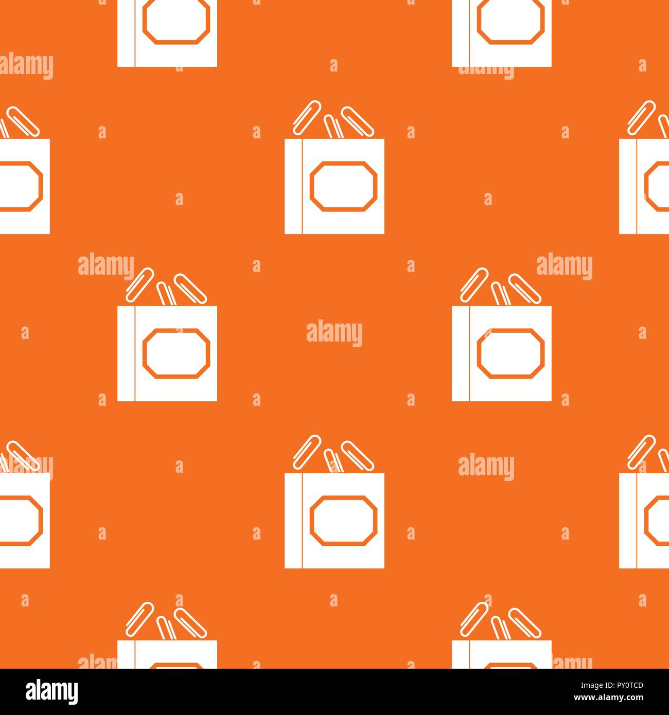 Paper clips box pattern seamless Stock Vector