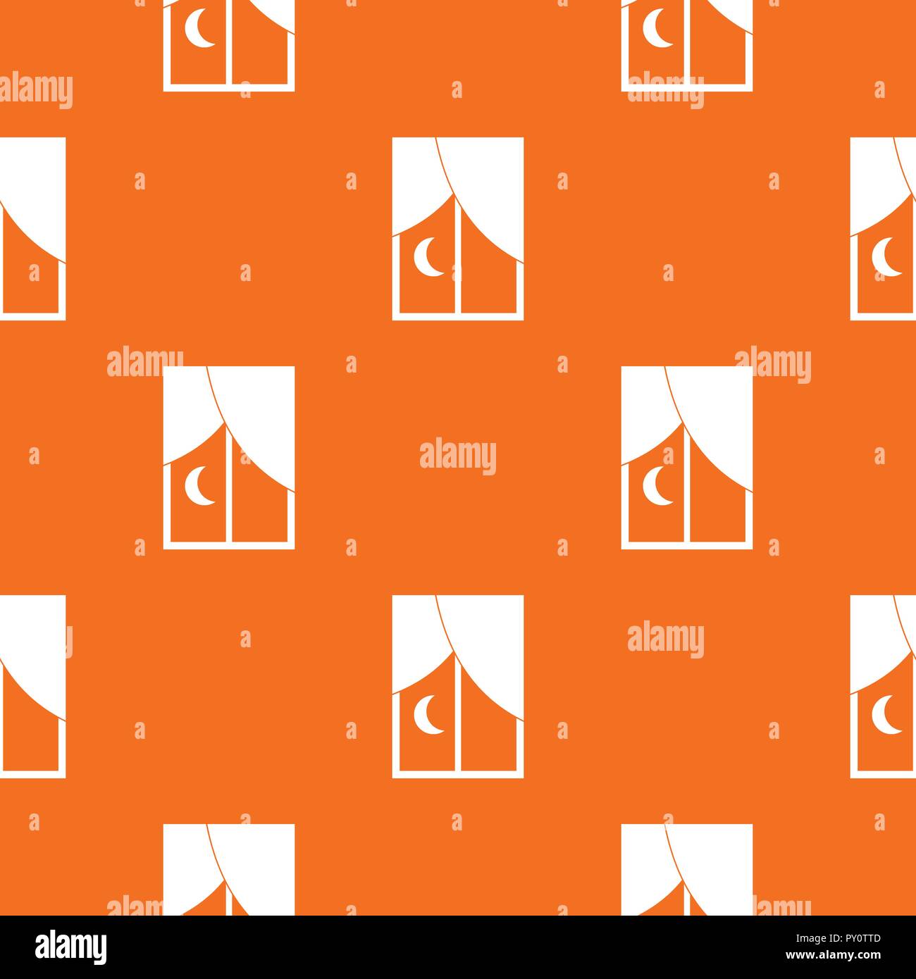 Nightly window pattern seamless Stock Vector