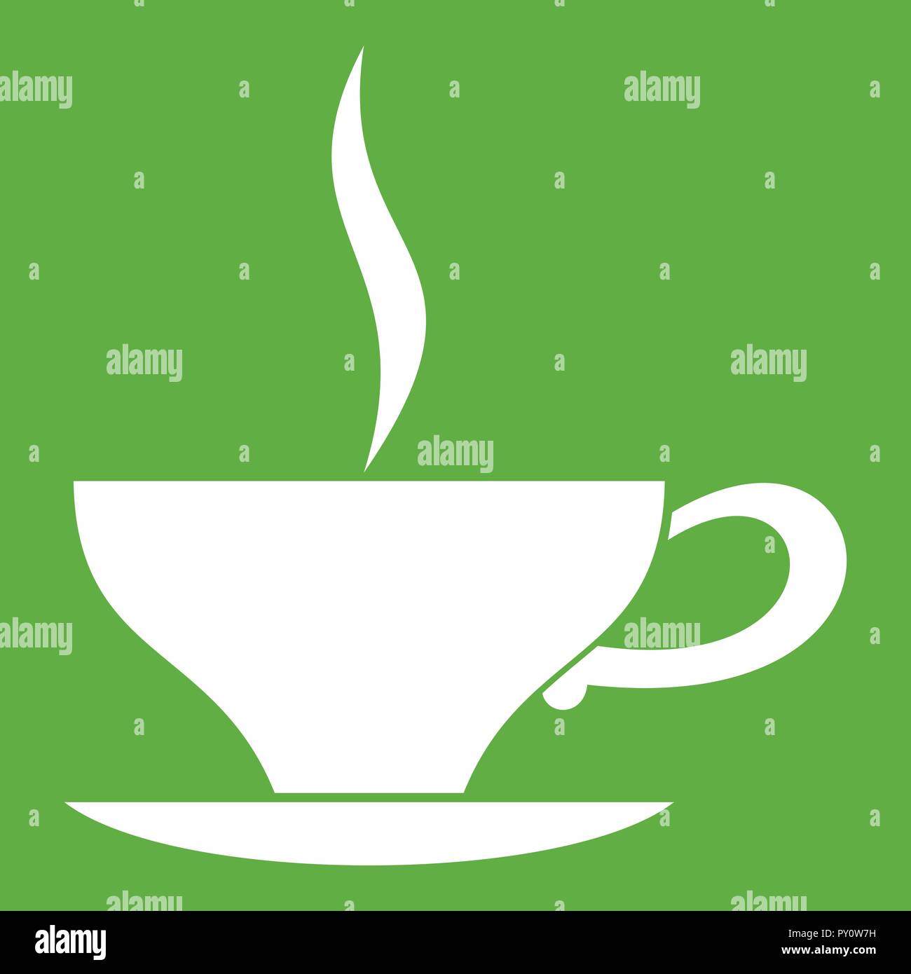 Cup of tea icon green Stock Vector Image & Art - Alamy