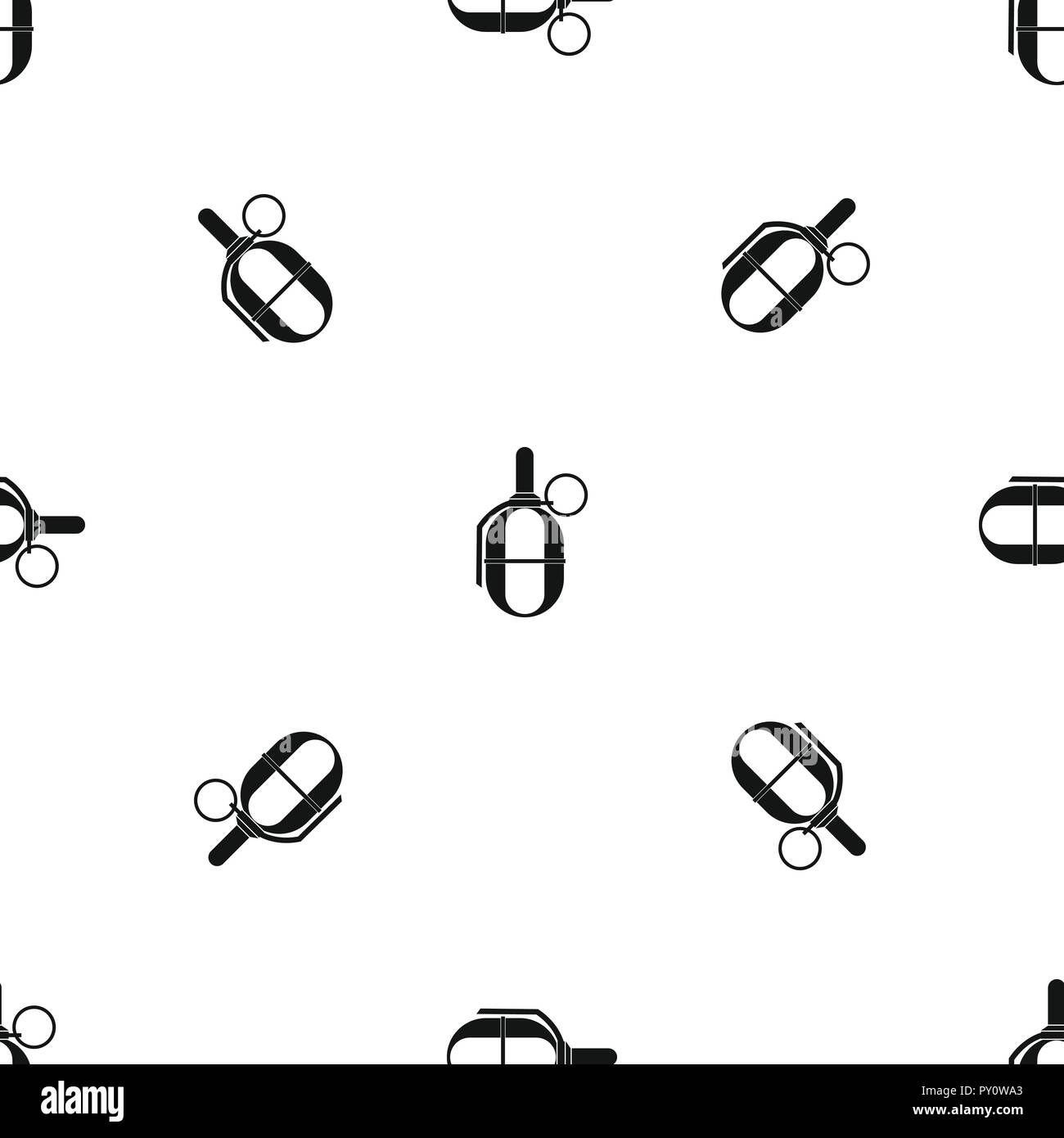 Hand paintball grenade pattern seamless black Stock Vector Image & Art ...