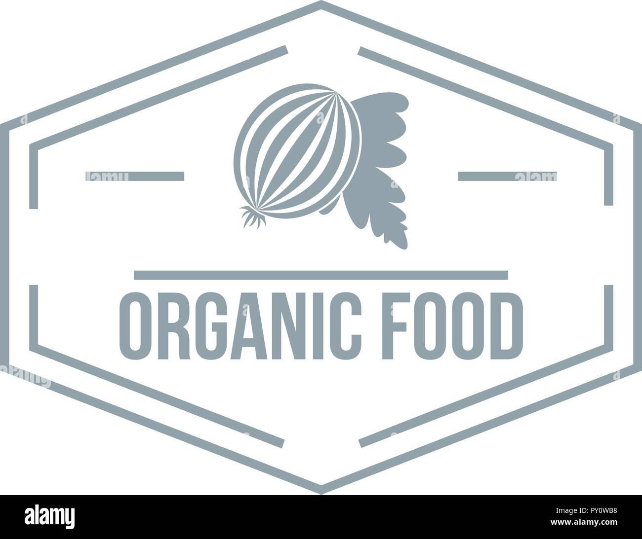Organic food logo, simple gray style Stock Vector Image & Art - Alamy