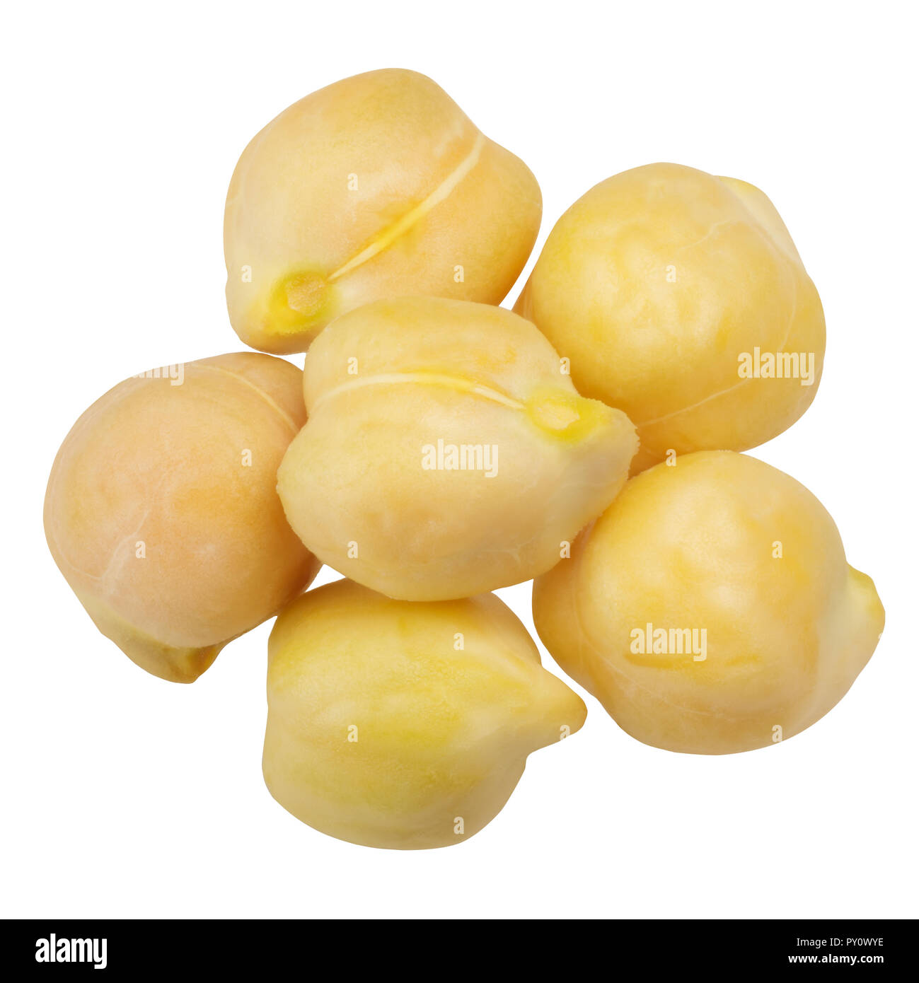 Kabuli Chickpeas (Cicer arietinum seeds), top view Stock Photo