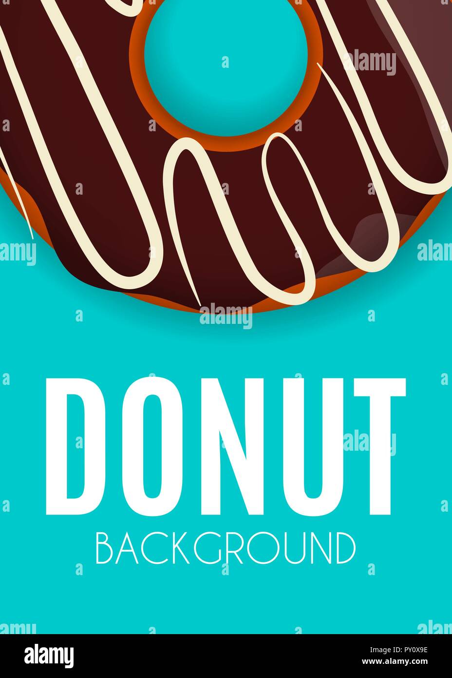 Abstract Donut Background Vector Illustration Stock Vector
