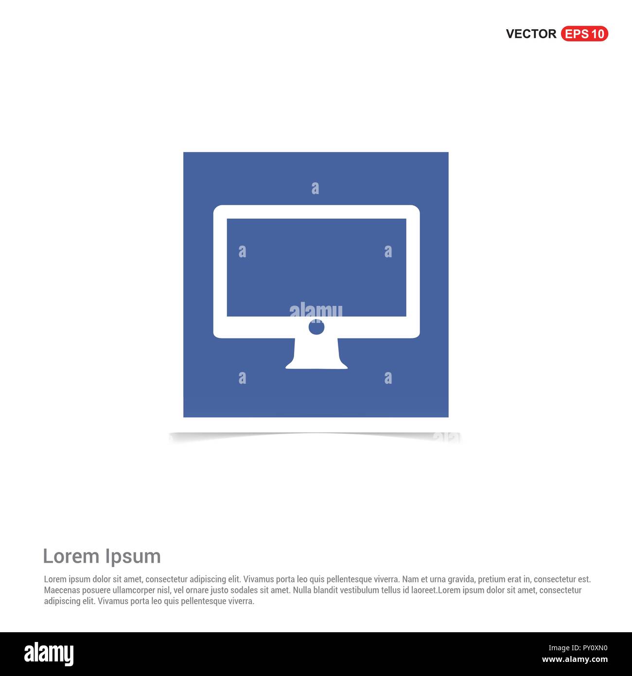 Monitor Icon - Blue photo Frame Stock Vector Image & Art - Alamy