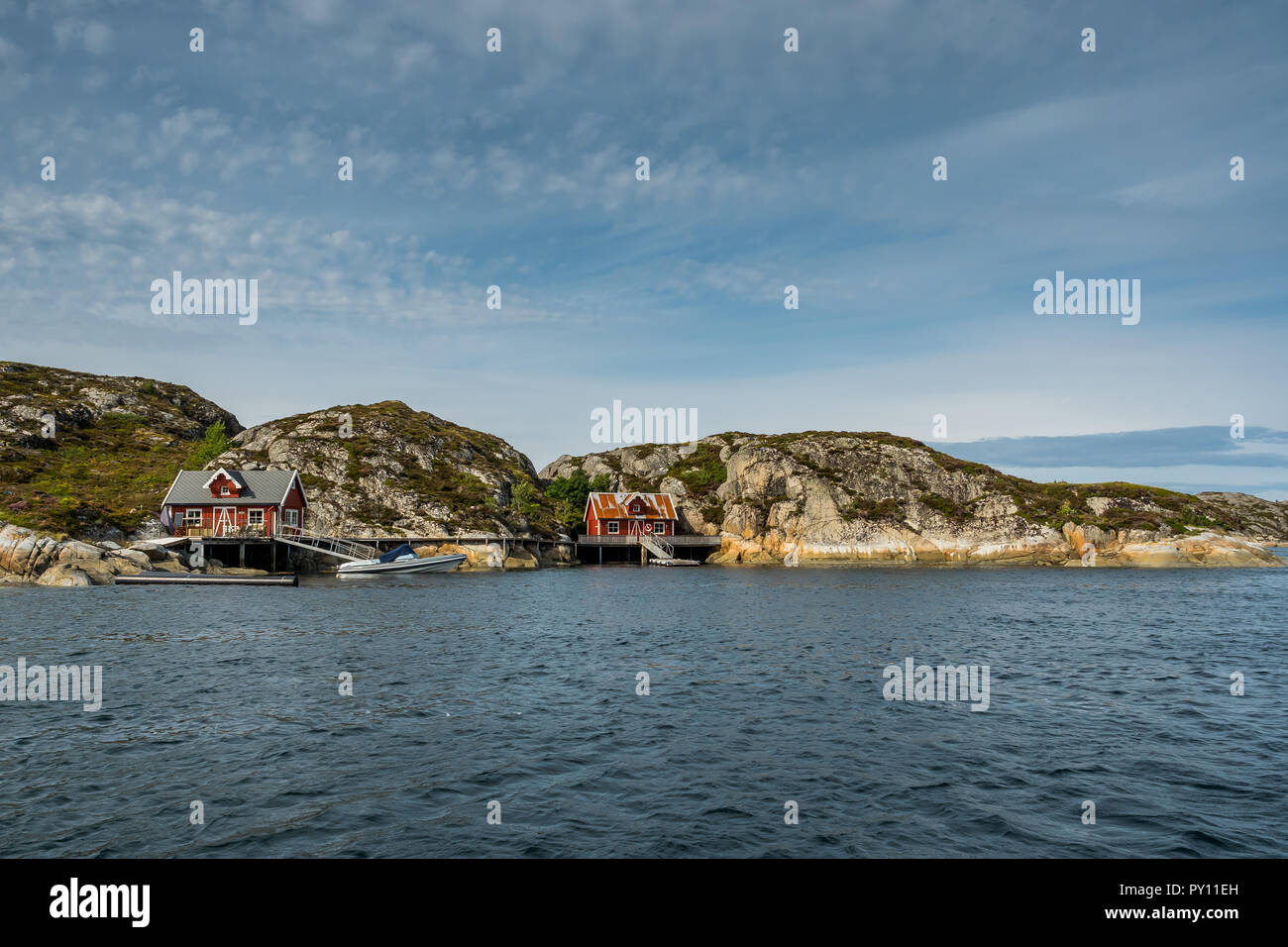 Sea fishing in Norway. Hitra August 2018 Stock Photo