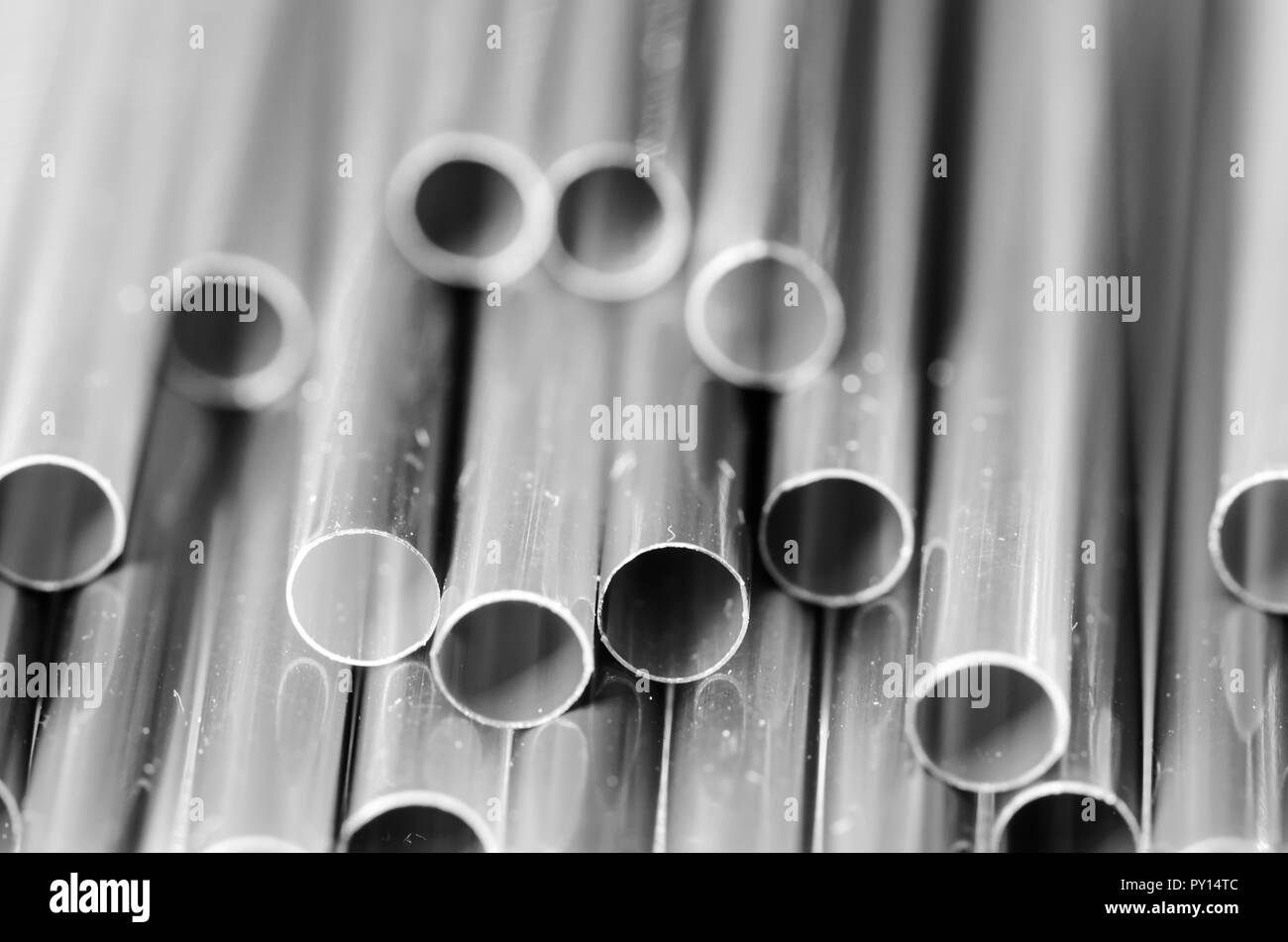 group of faded grey straws Stock Photo