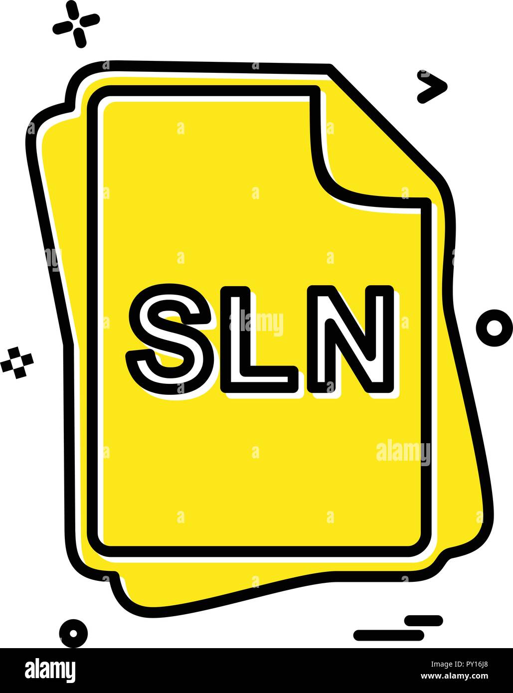 SLN file type icon design vector Stock Vector
