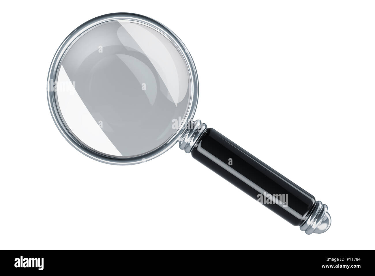 Loupe, magnifier, magnifying glass. 3D rendering isolated on white ...