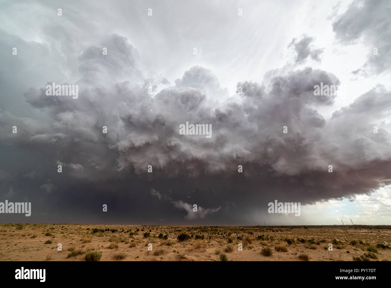 Dramatic storm clouds and dark stormy sky Stock Photo