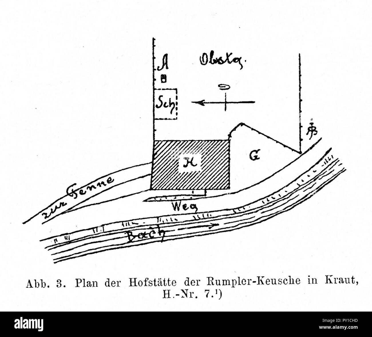 Bünker 1902 S 028 sw Kraut Rumpler Seeboden. Stock Photo
