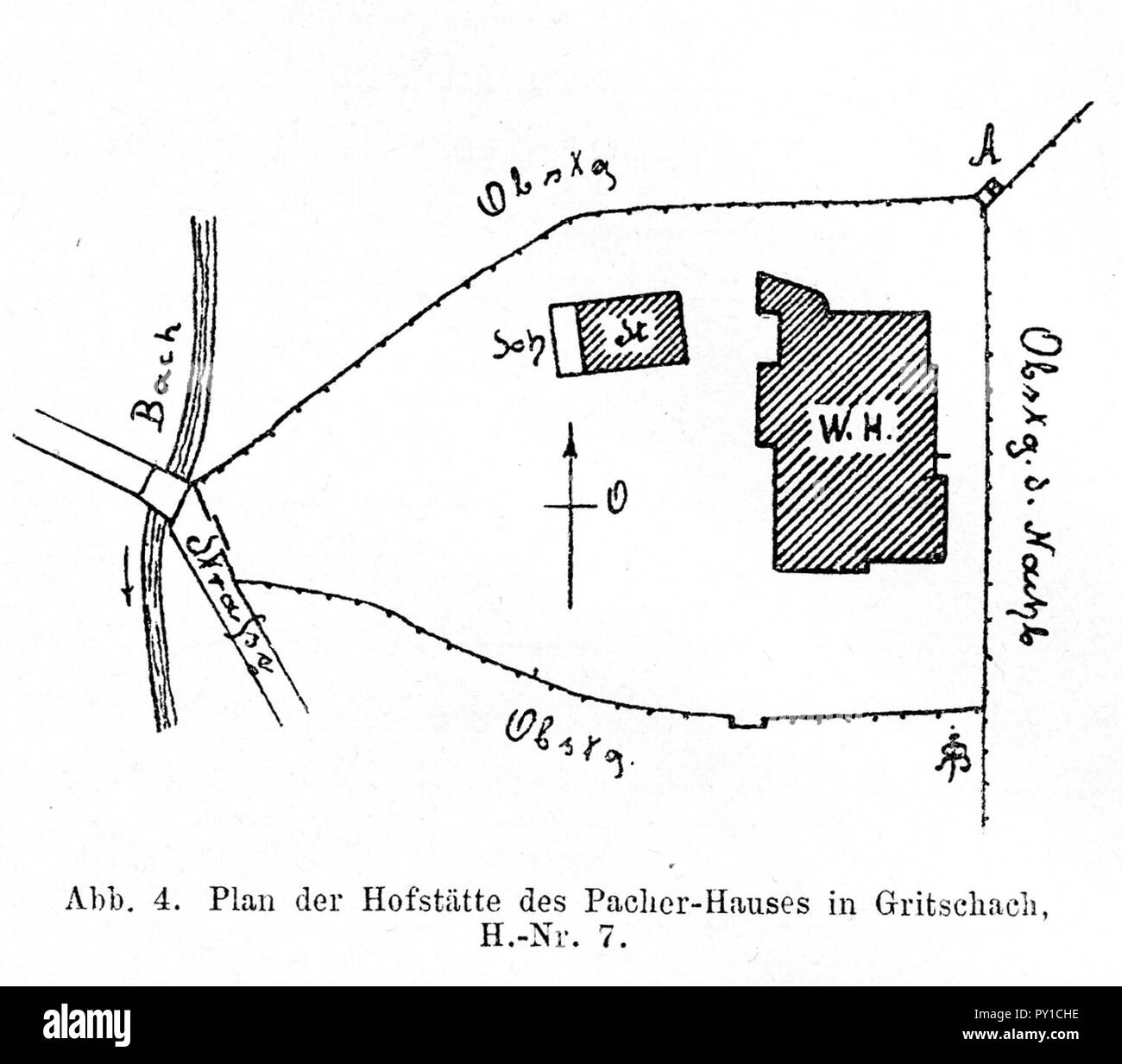 Bünker 1902 S 028 sw Pichler Gritschach Seeboden. Stock Photo