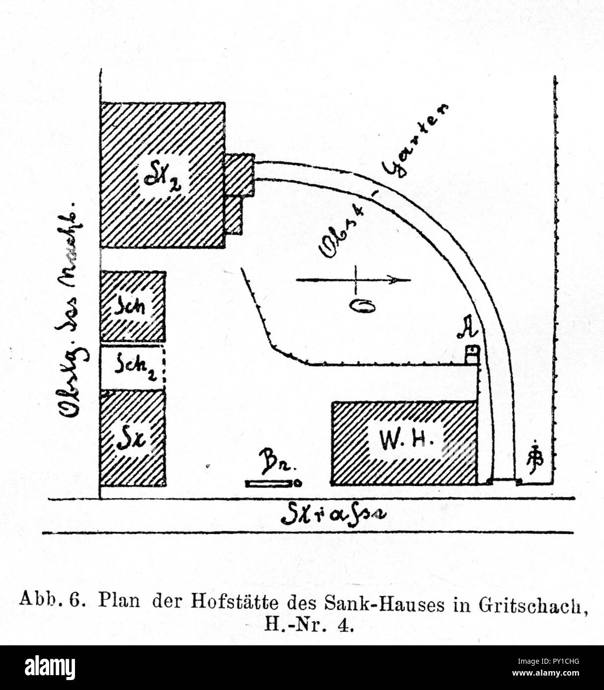 Bünker 1902 S 028 sw Sank Gritschach Seeboden. Stock Photo