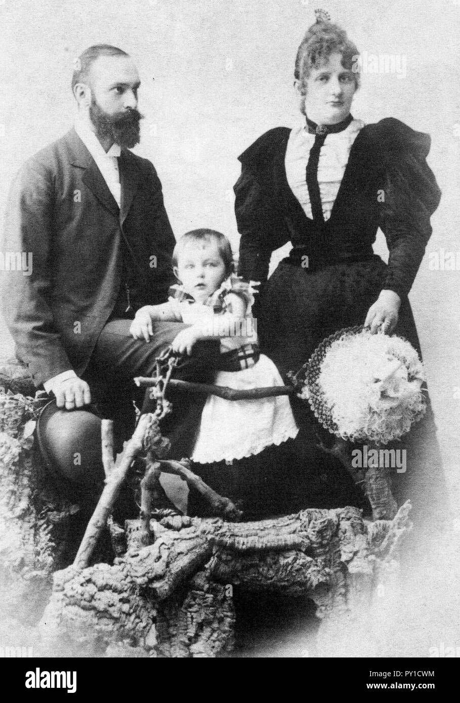 Bünker Johann Reinhard Familie um 1900. Stock Photo