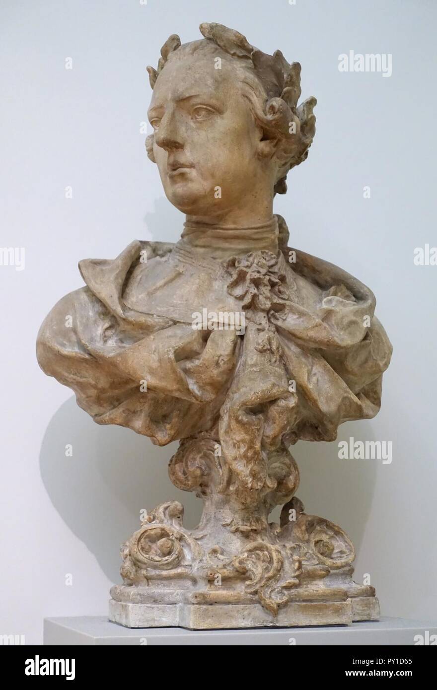 Bust of Emperor Joseph II by Franz Xaver Messerschmidt, Vienna, c. 1765-1770, plaster Stock Photo