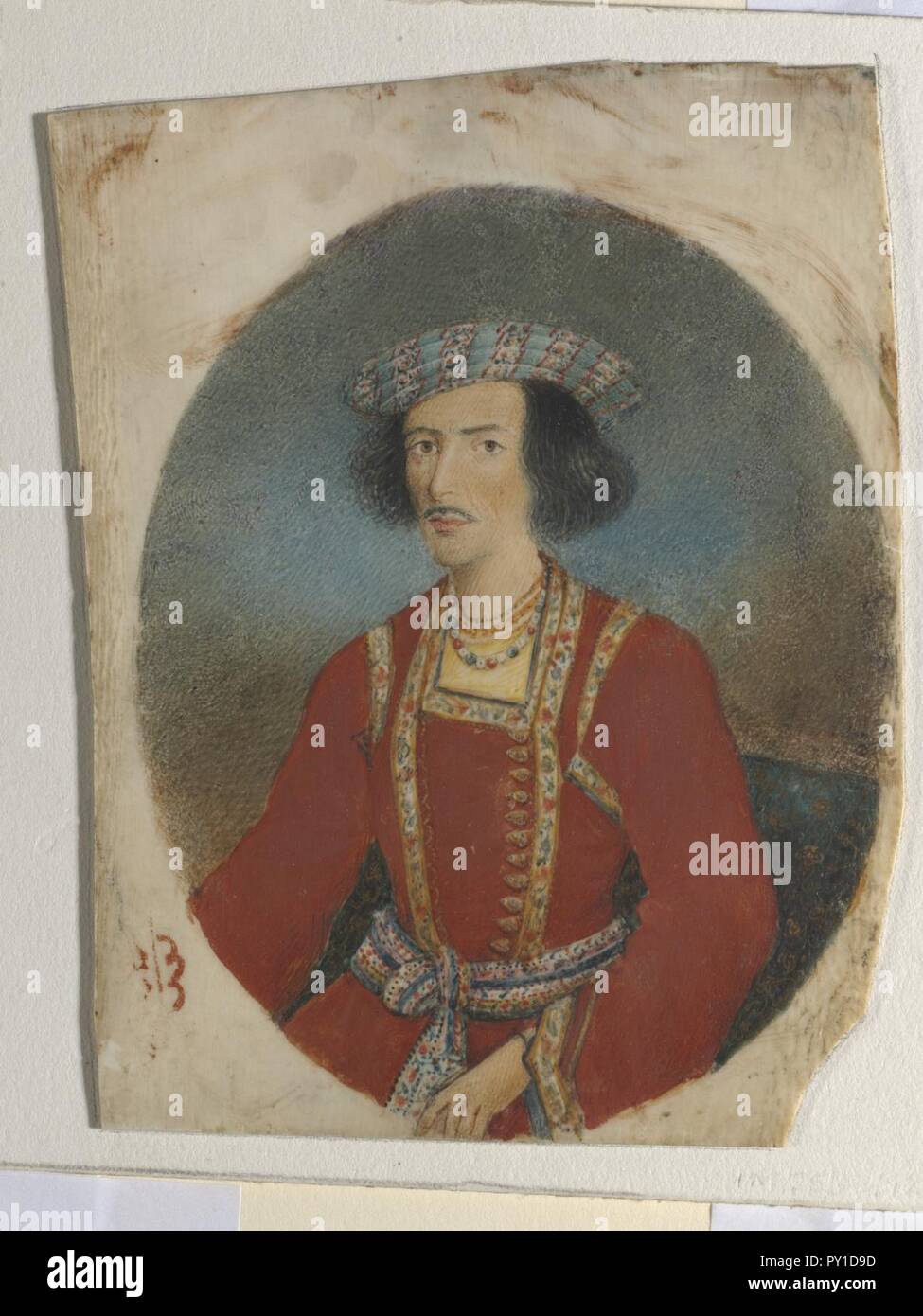 Bust portrait of the Hindu reformer Ram Mohan Roy.. Stock Photo