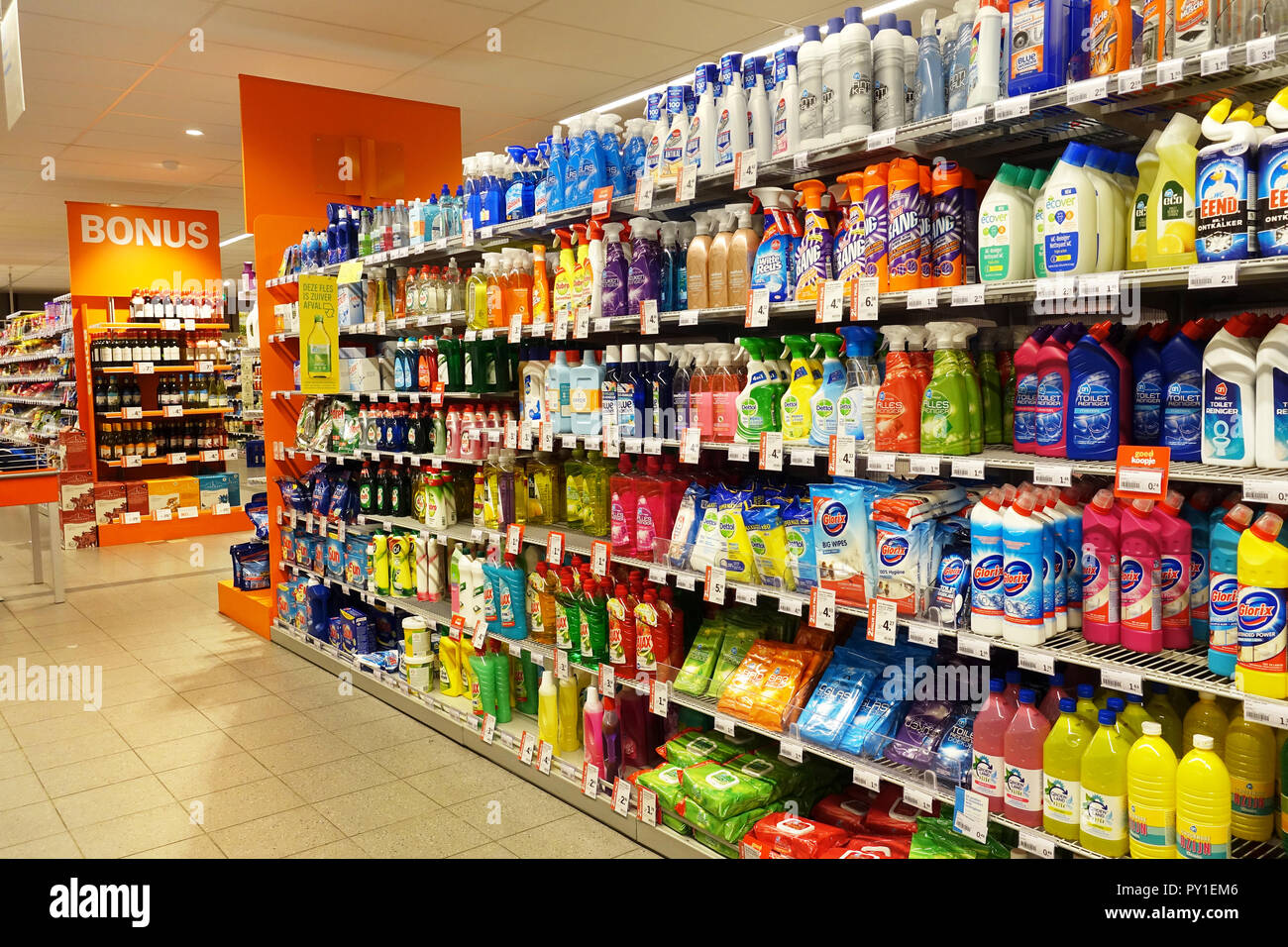 Interior of an Albert Heijn supermarket Stock Photo
