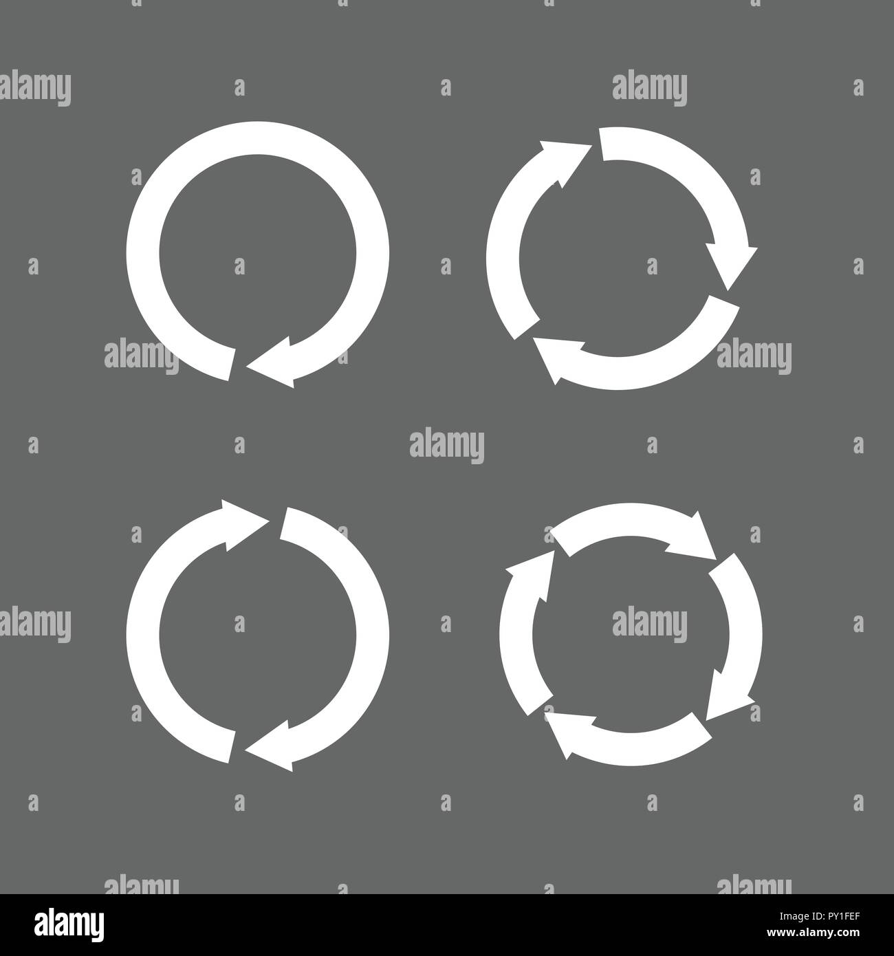Circle arrow icon. Vector illustration, flat design. Stock Vector