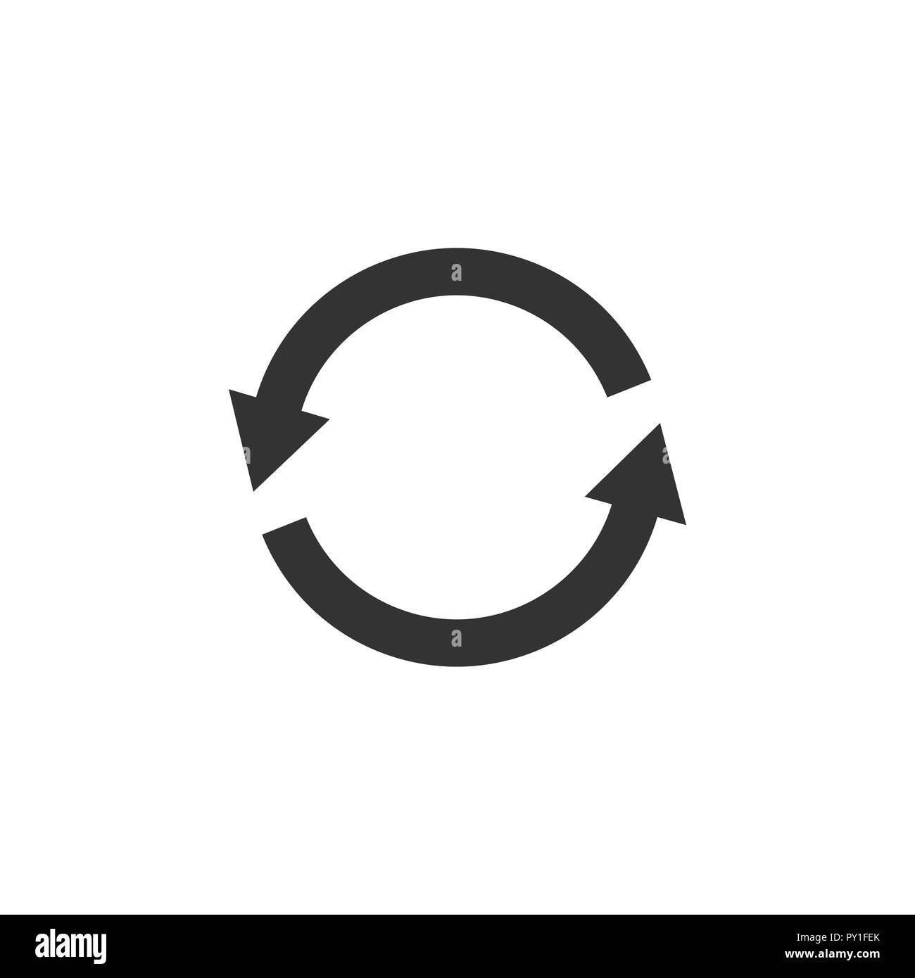 Circle arrow icon. Vector illustration, flat design. Stock Vector