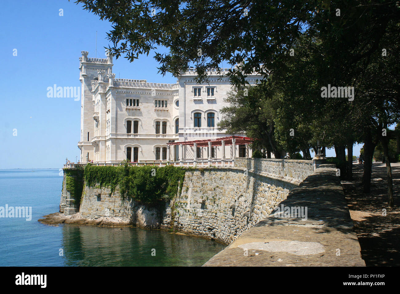 Trieste, Italy - Miramare castle Stock Photo