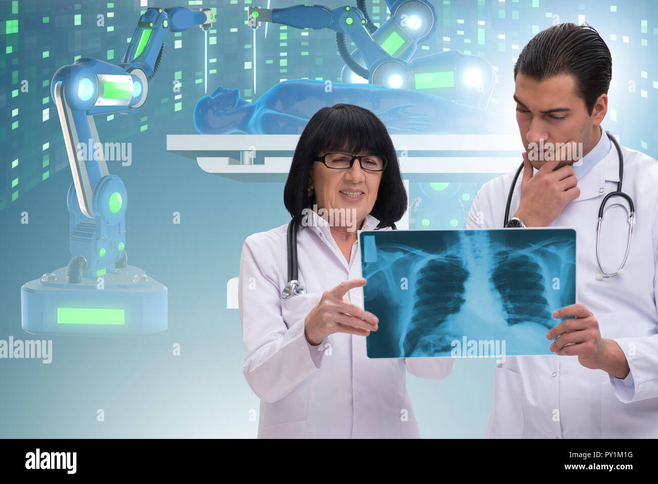 Robot doctor xray hi-res stock photography and images - Alamy