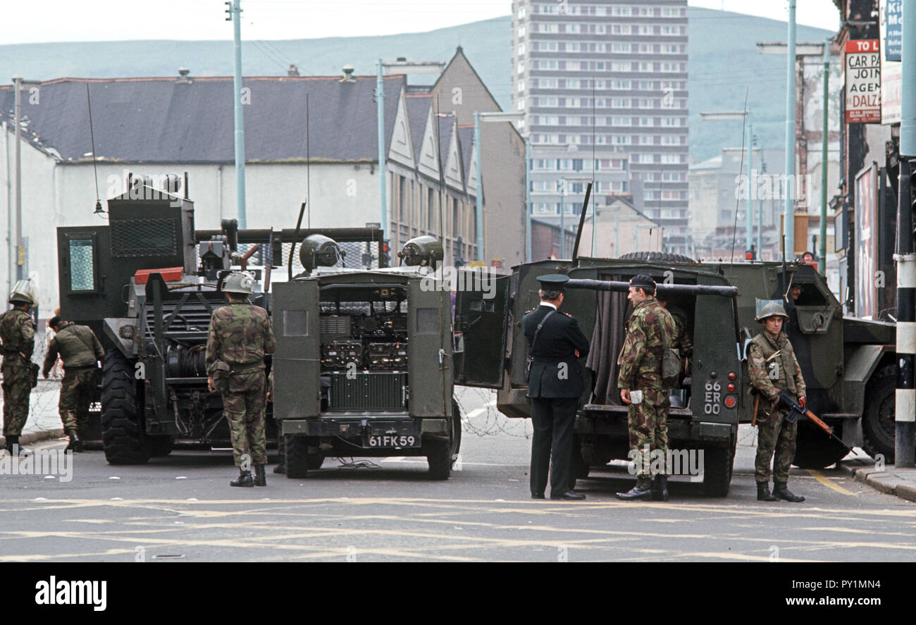 Belfast, 1980, British Army bomb disposal squad during The Troubles