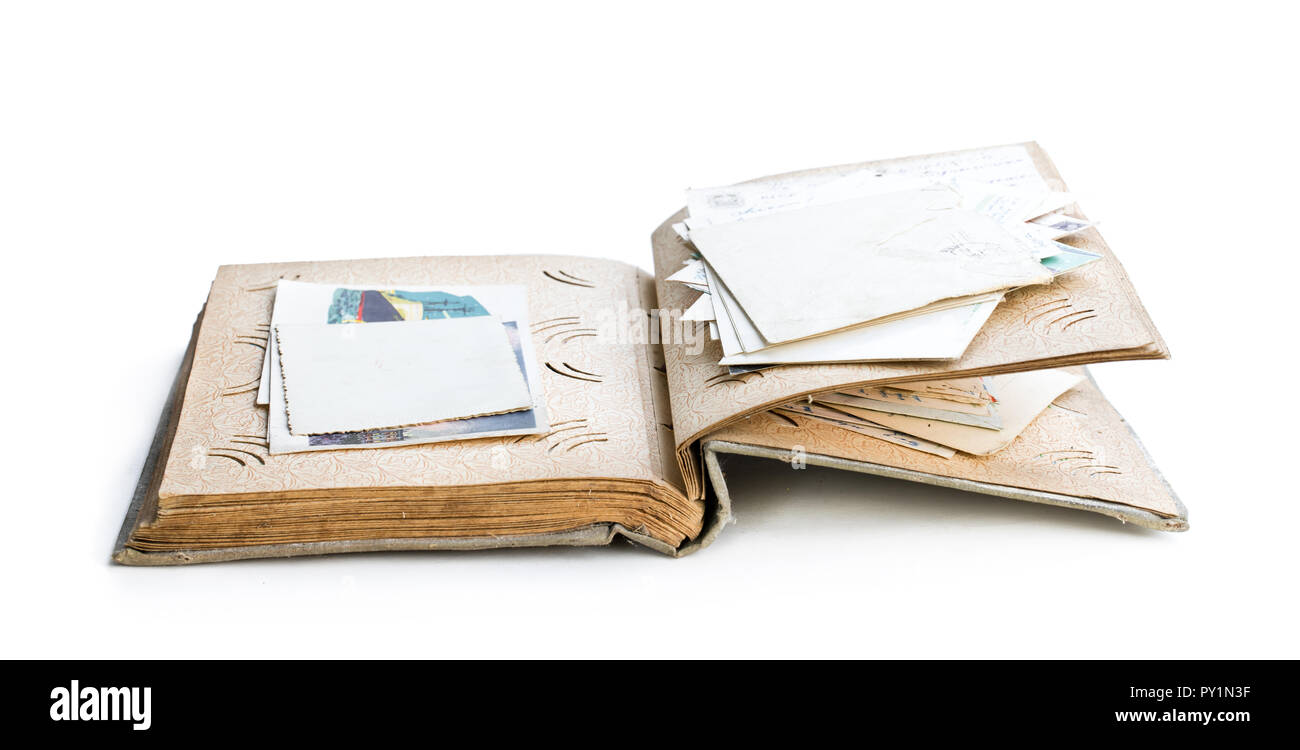 Old photos album cover hi-res stock photography and images - Alamy