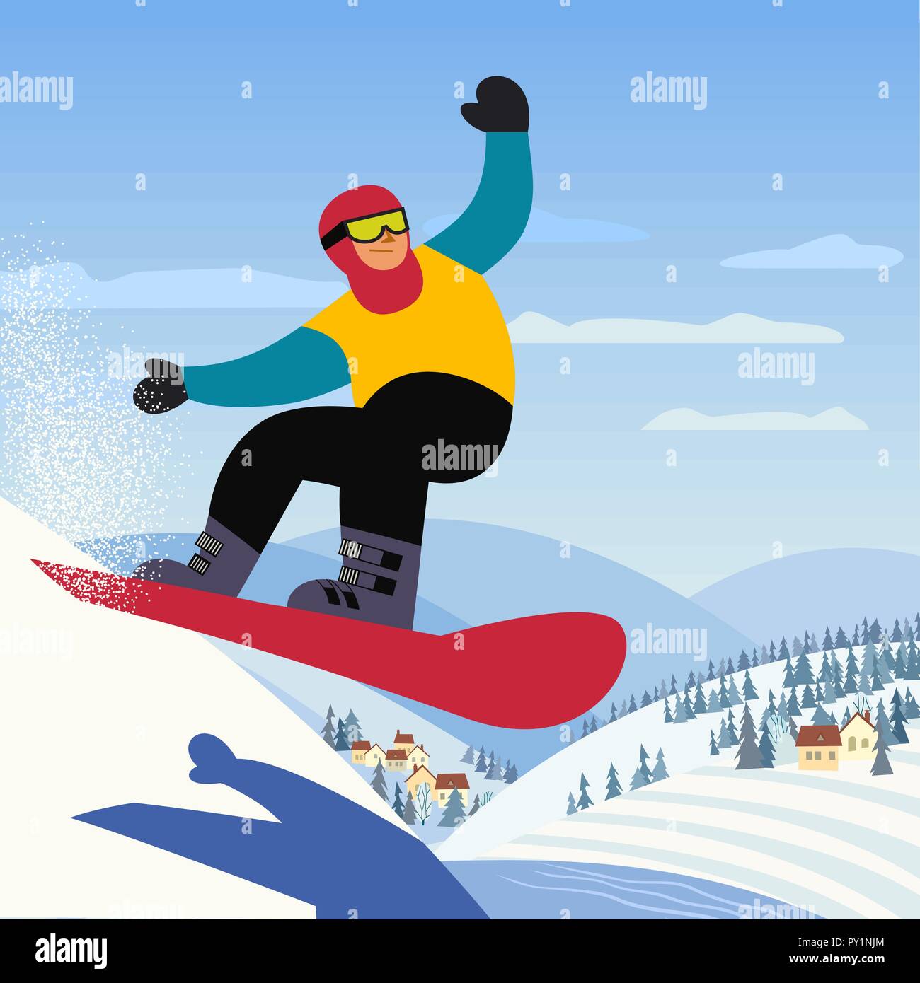 Cartoon Snowboarder Stock Photos & Cartoon Snowboarder Stock Images - Alamy