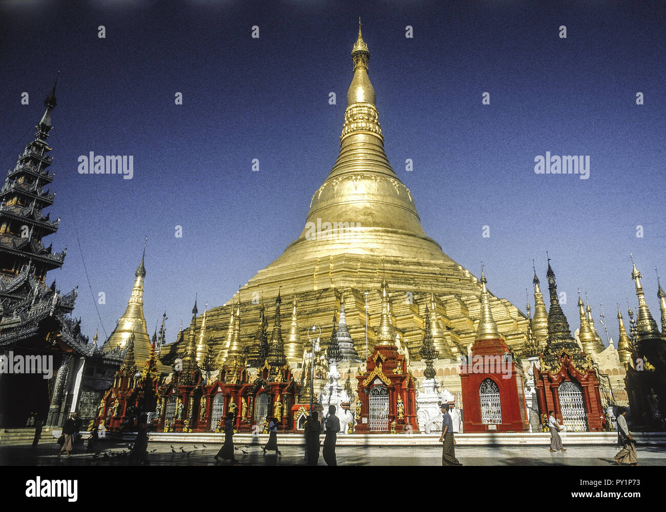 Shwedagon-Pagode, Yangon, Myanmar Stock Photo