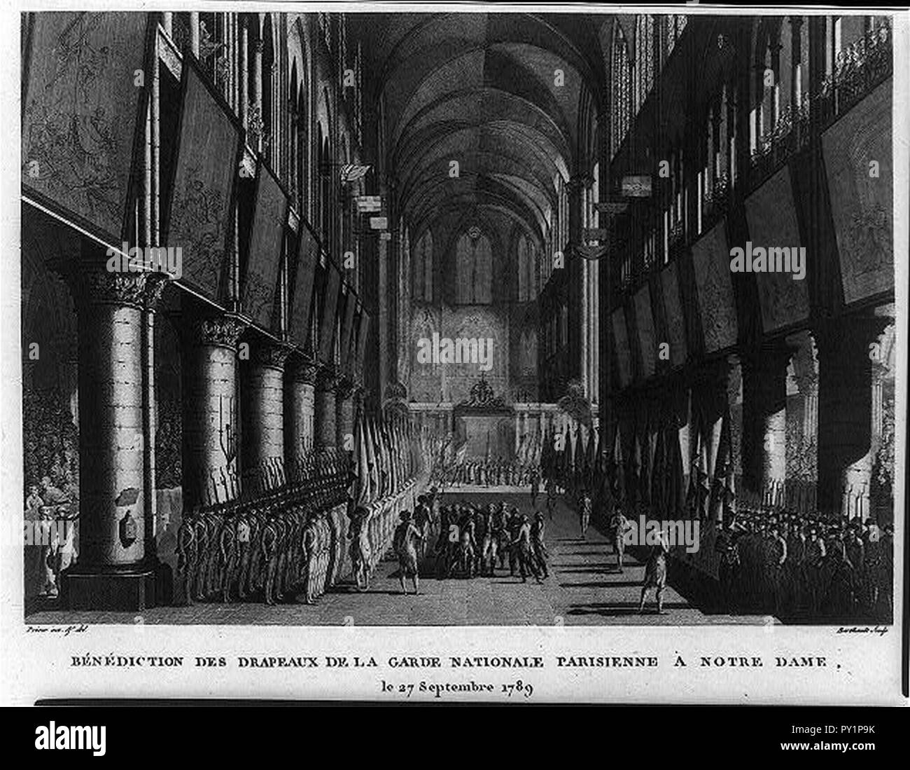 Bénédiction des drapeaux de la Garde Nationale Parisienne a Notre Dame
