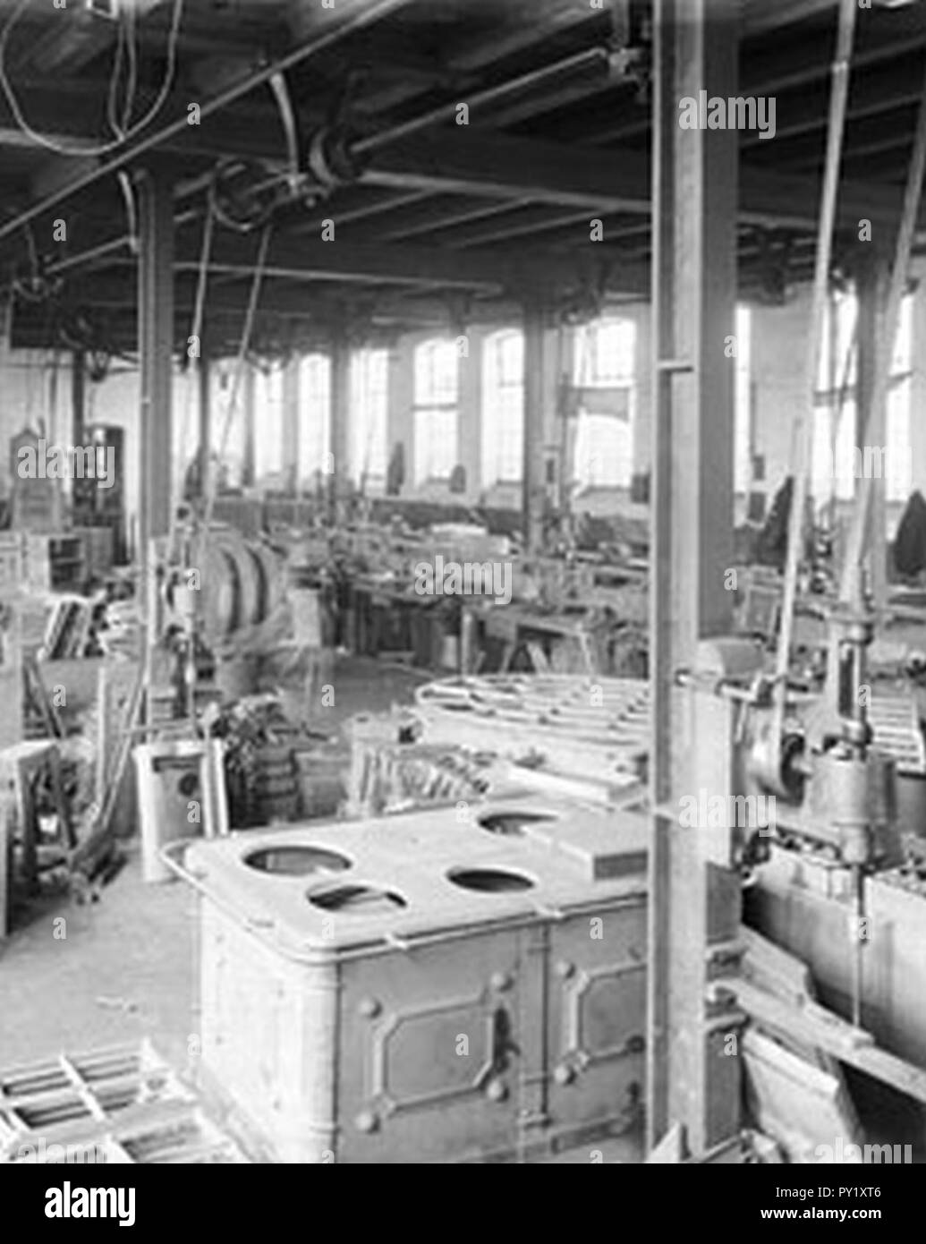 C.M. Hess factory in Vejle 1906 the bracket workshop. Stock Photo