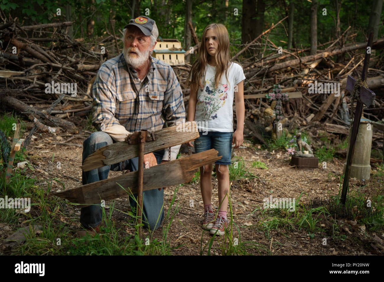 Pet Sematary is an upcoming American supernatural horror film directed by Kevin Kölsch and Dennis Widmyer and written by Jeff Buhler and David Kajganich. It is the second adaptation of the novel of the same name by Stephen King,   This photograph is for editorial use only and is the copyright of the film company and/or the photographer assigned by the film or production company and can only be reproduced by publications in conjunction with the promotion of the above Film. A Mandatory Credit to the film company is required. The Photographer should also be credited when known. Stock Photo