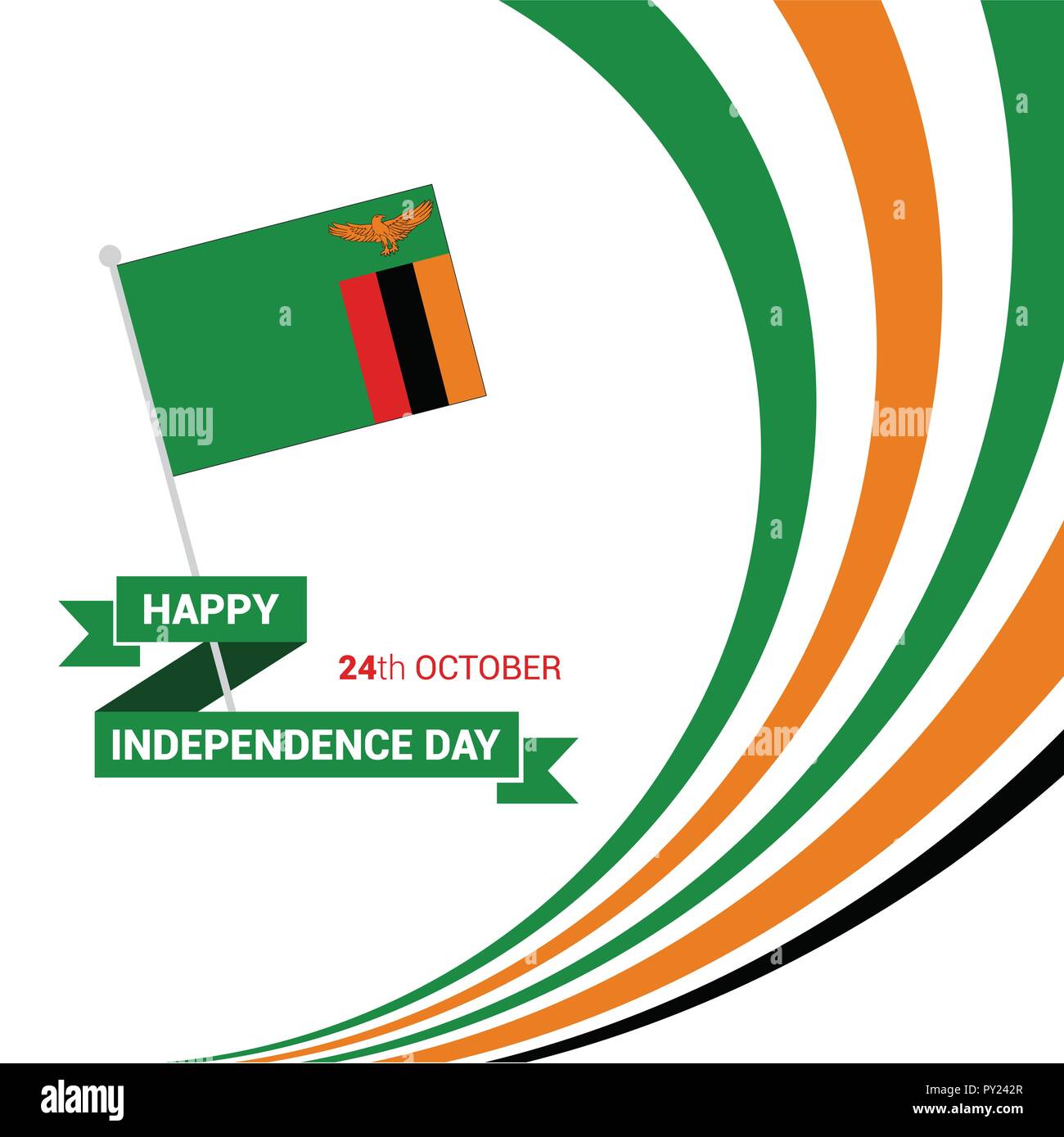 Zambia Independence day design card vector Stock Vector Image & Art - Alamy