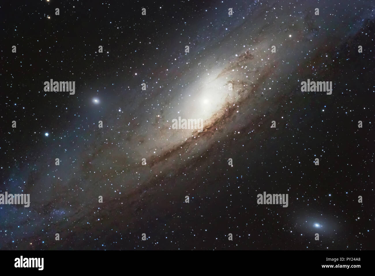 The Andromeda Galaxy, spiral galaxy in the constellation of Andromeda Messier 31 M31 Stock Photo