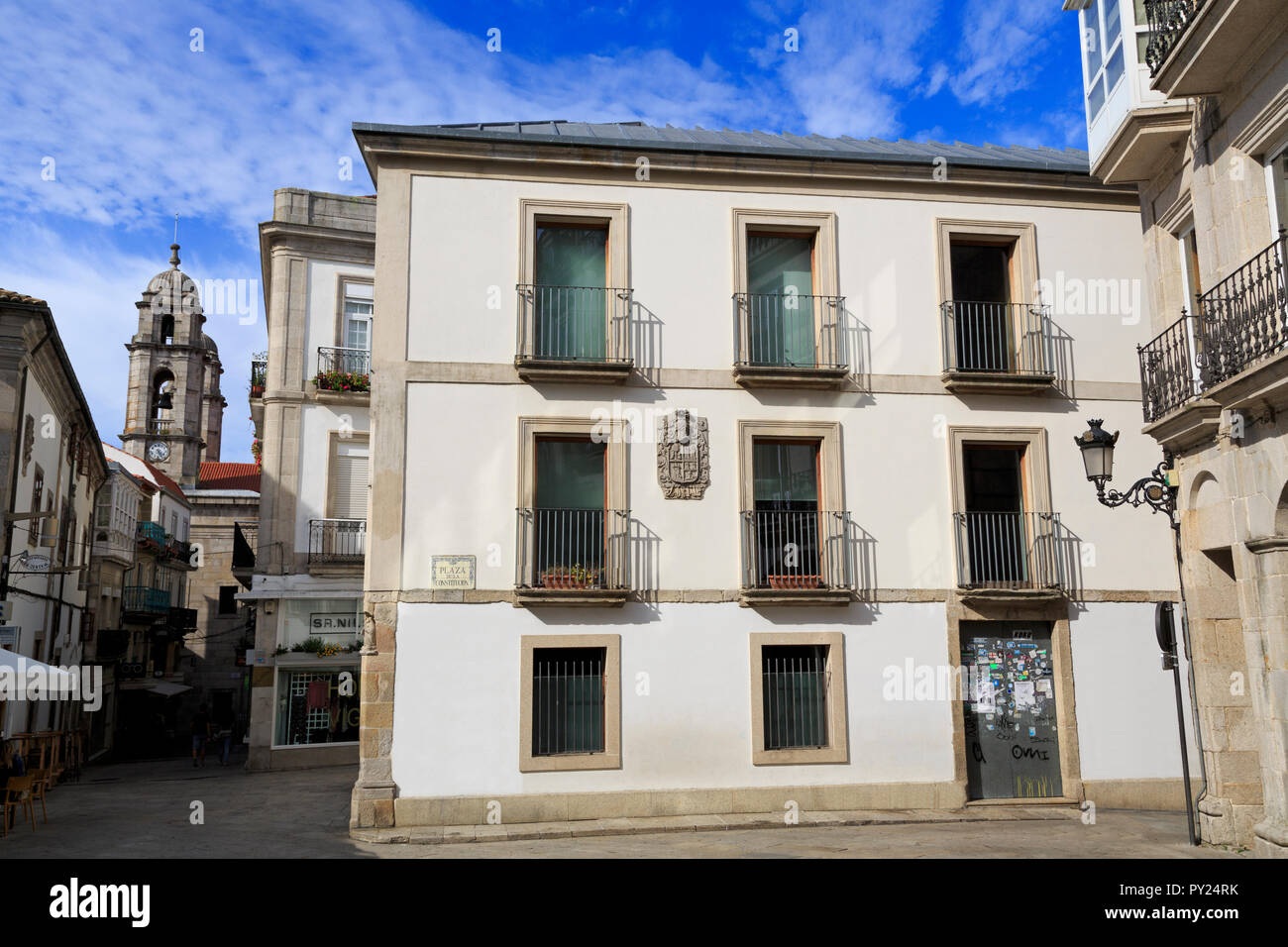 Plaza Constitucion, Old Town Vigo, Galicia, Spain, Europe Stock Photo