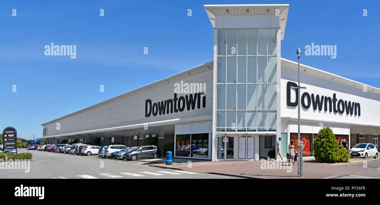 Large Downtown department store out of town retail superstore shopping business in warehouse close to the A1 road Grantham Lincolnshire England UK Stock Photo