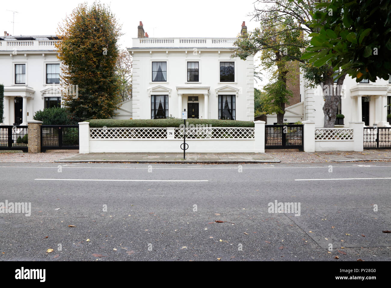 Regency housing on Addison Road, Holland Park, London, UK Stock Photo