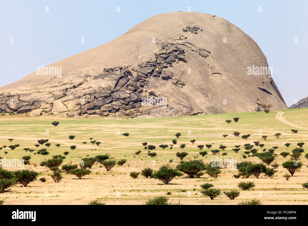 Rock formation in the desert, Saudi Arabia Stock Photo