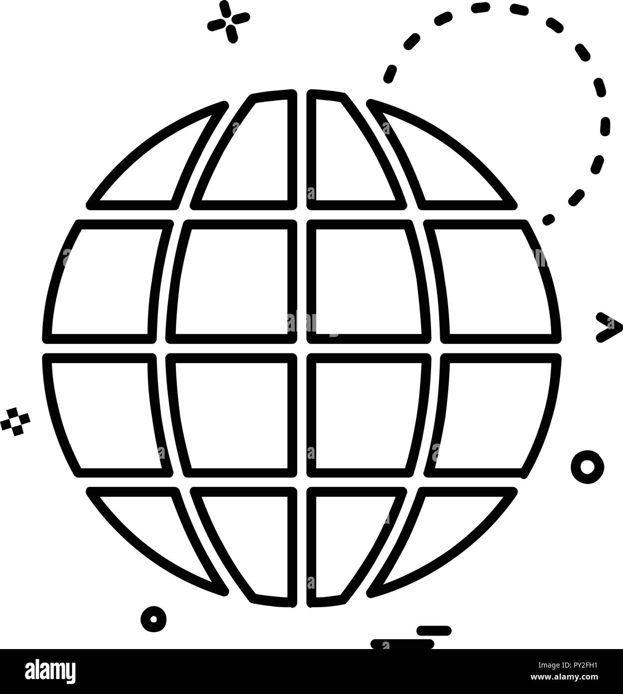 Globe icon design vector Stock Vector Image & Art - Alamy