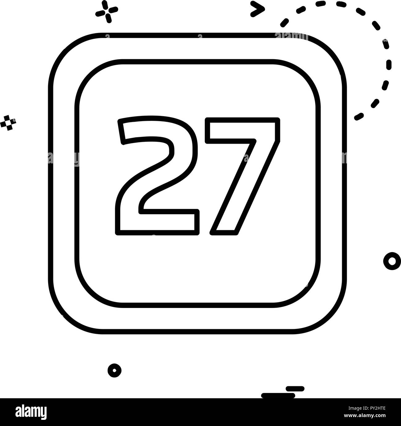 27-date-calender-icon-design-vector-stock-vector-image-art-alamy