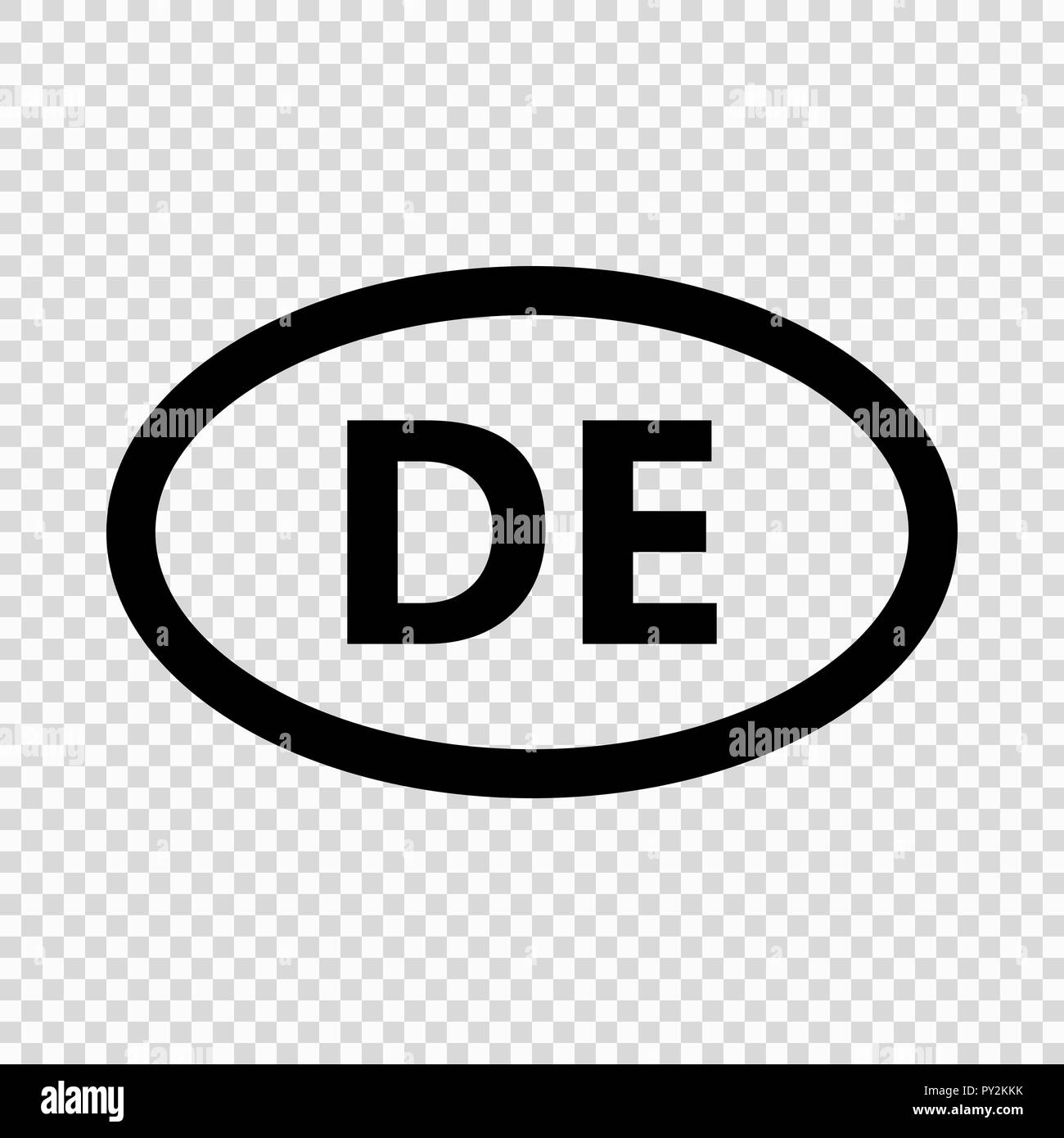 Germany code symbol. short country name. Domain name Stock Vector Image &  Art - Alamy