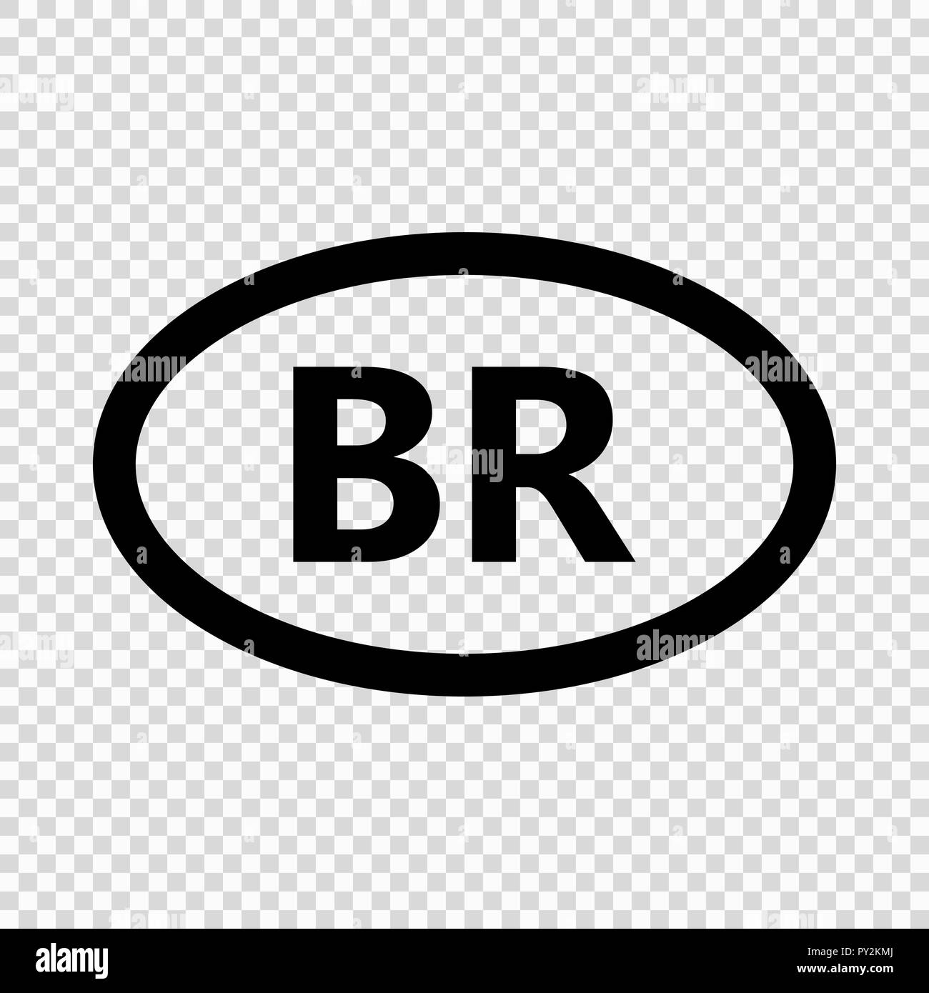 Brazil code symbol. short country name. Domain name Stock Vector Image &  Art - Alamy