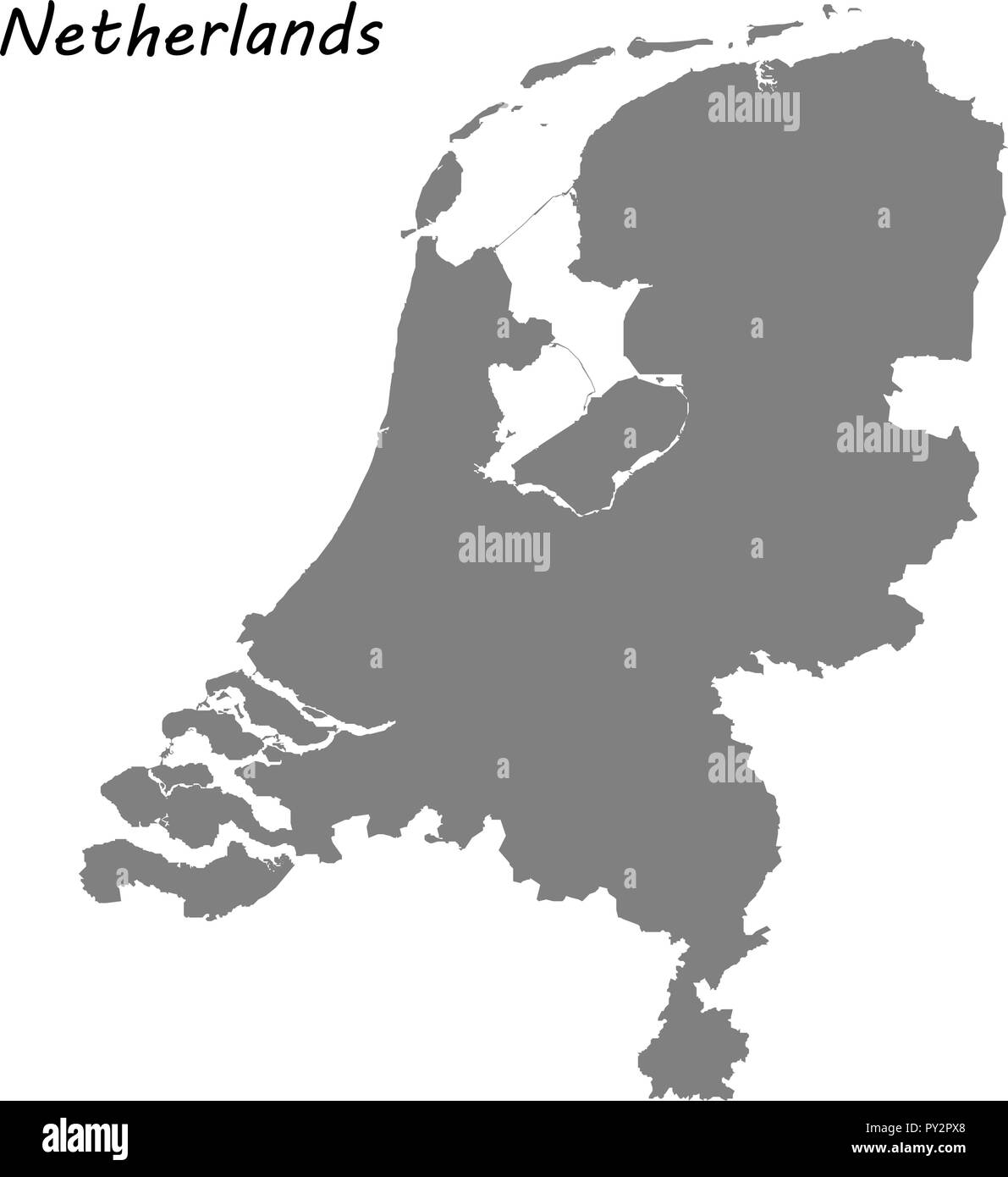 High quality map of Netherlands . Vector illustration Stock Vector ...
