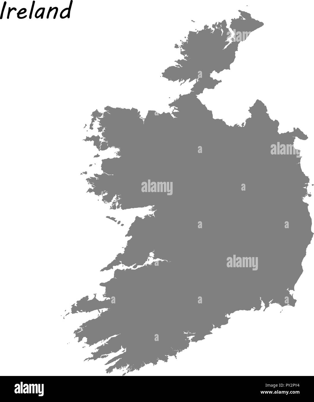 High quality map of Ireland . Vector illustration Stock Vector Image ...