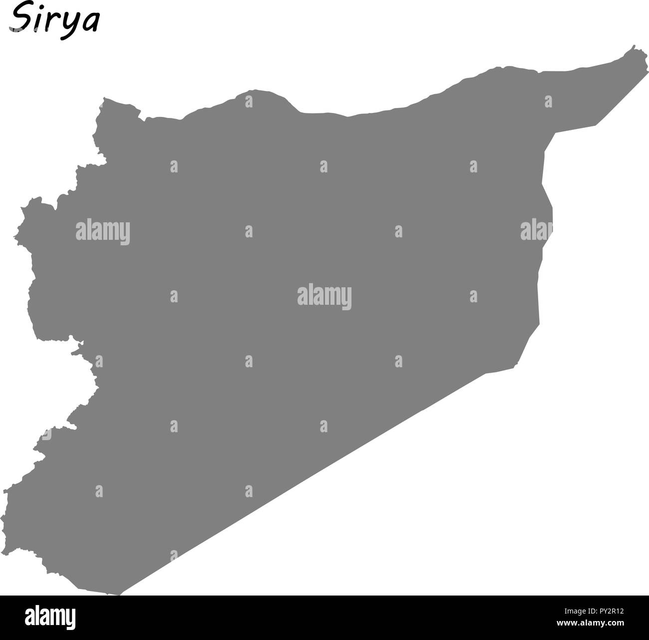 High quality map of Sirya . Vector illustration Stock Vector Image ...