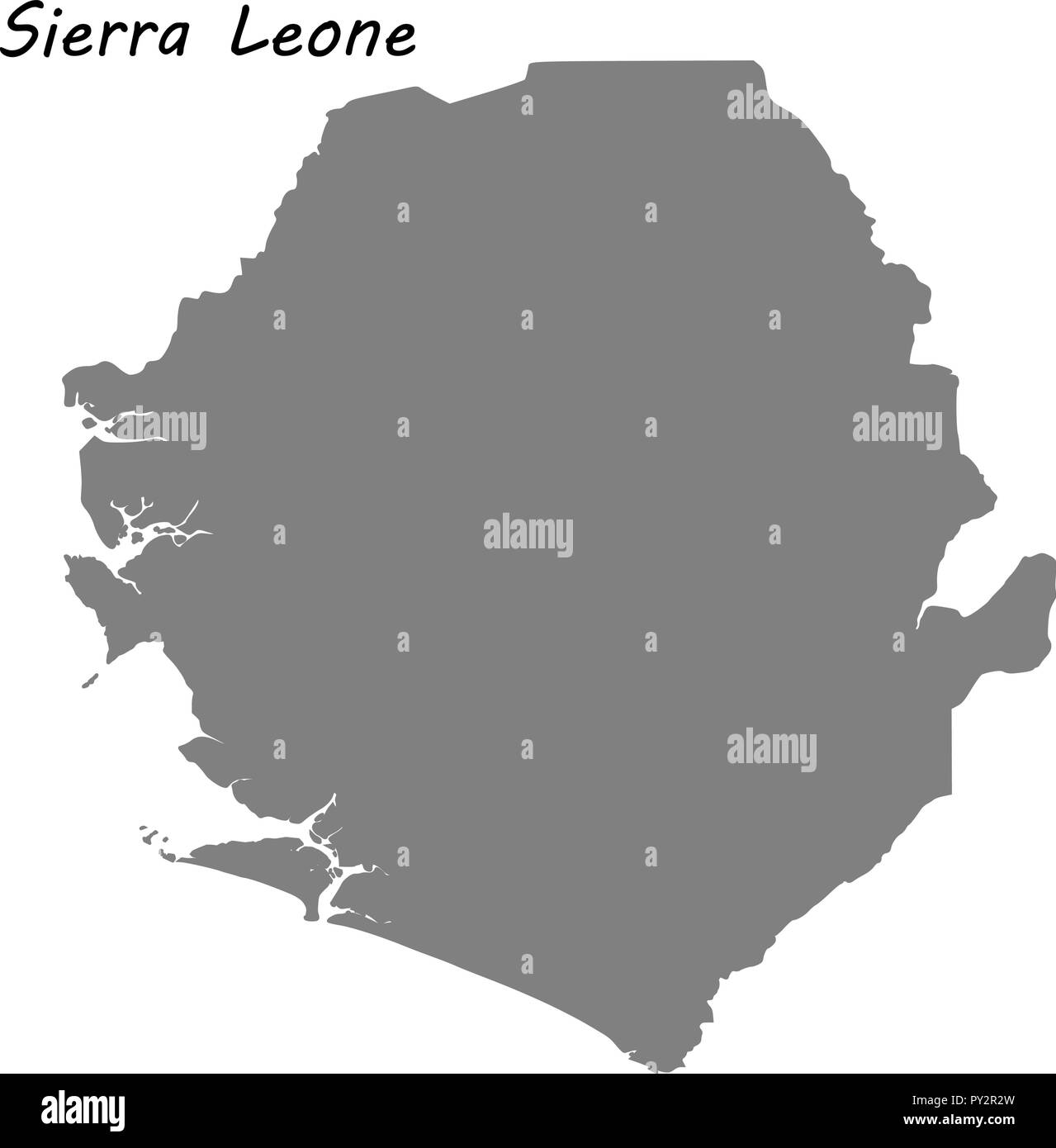High quality map of Sierra Leone . Vector illustration Stock Vector ...