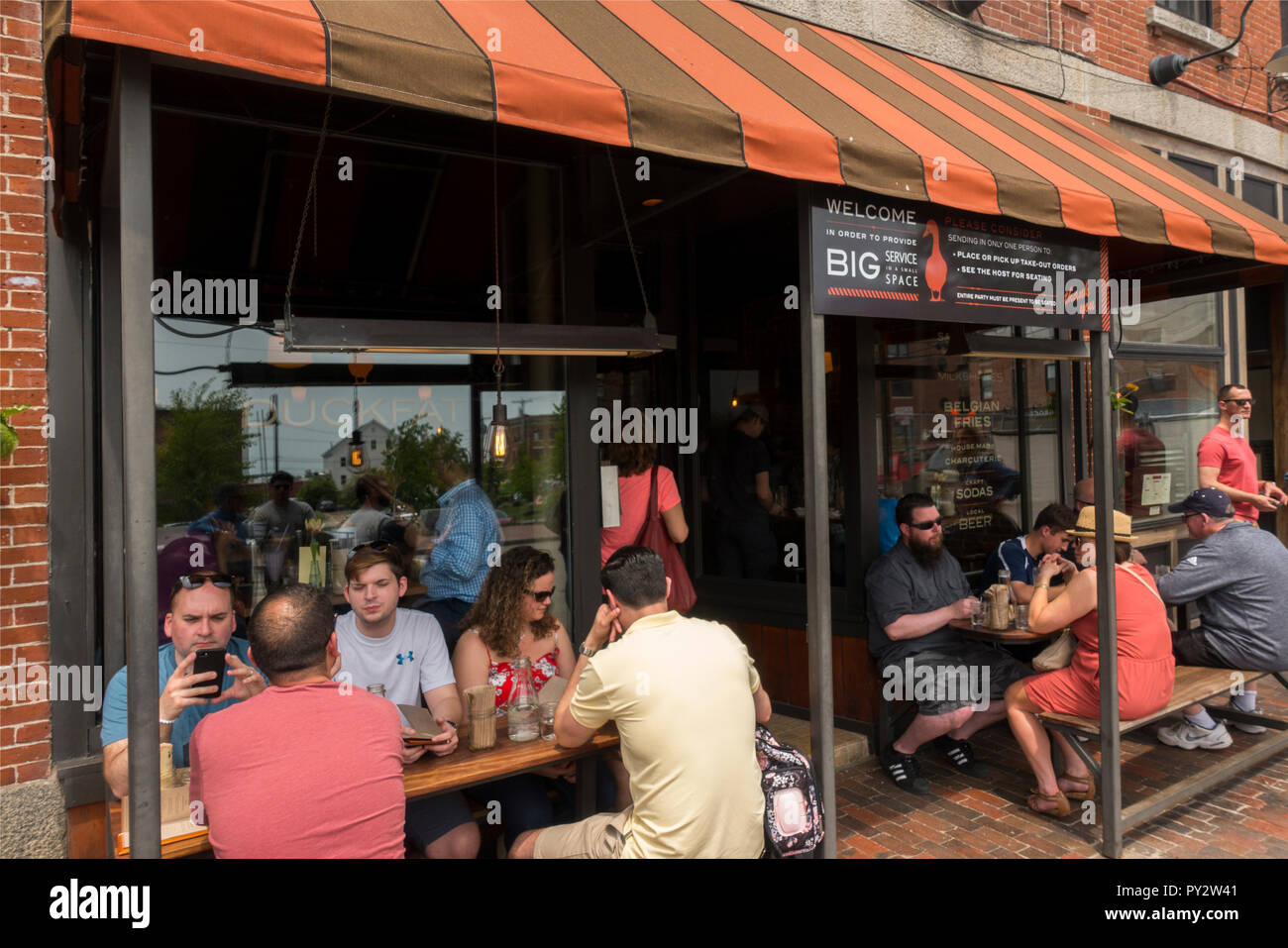 Duckfat restaurant Portland Maine Stock Photo