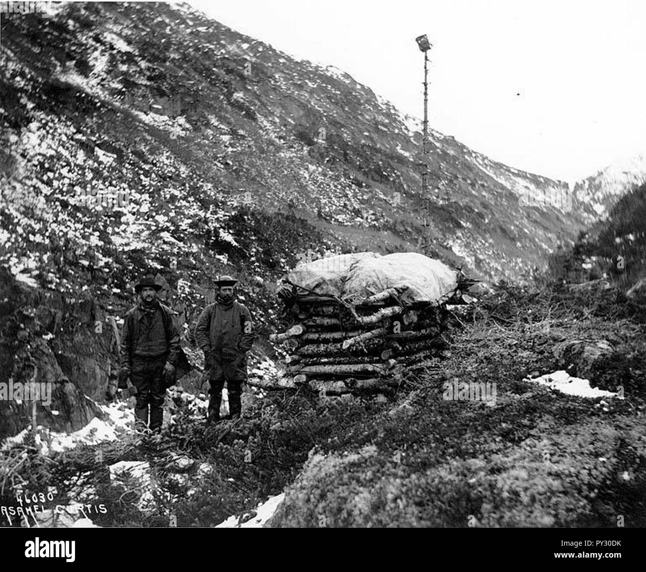 Cache at the summit of the Skagway White Pass Trail, AlaskaBritish